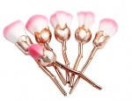 6pcs Rose Flower Makeup Brushes Set