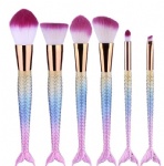 6pcs Mermaid Makeup Brushes Set