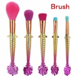 5pcsFish Tail Mermaid Makeup Brush Set